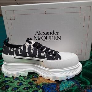 Alexander McQueen Black and White Women's Sneakers